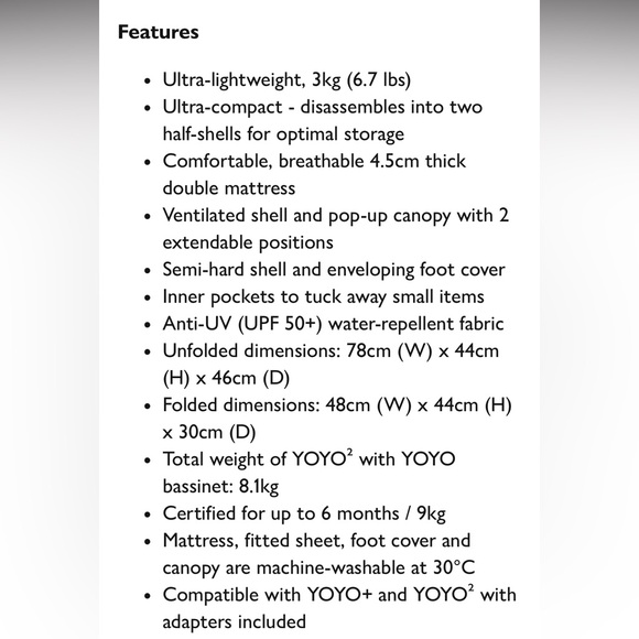 Stokke Babyzen YOYO Bassinet in Aqua - Picture 12 of 12